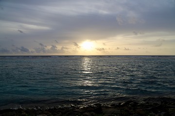 sunset over the sea