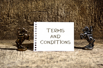 Conceptual hand writing showing Terms And Conditions. Concept meaning rules that apply to...