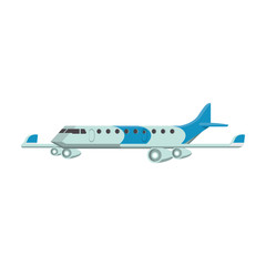 Jet airplane aircraft sideview isolated vector illustration