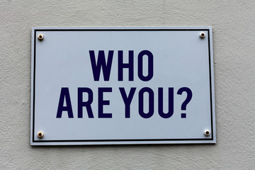 Conceptual hand writing showing Who Are Youquestion. Concept meaning someone asking your demonstratingal background or history