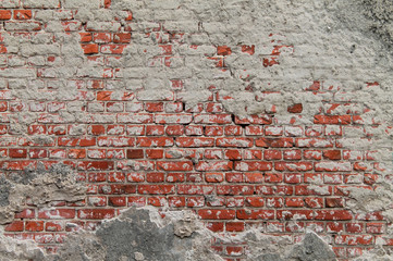 Old Red Brick Wall Texture. Stonewall Background