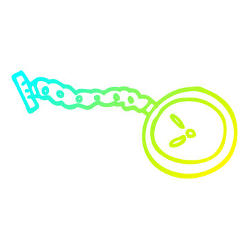 recommend clip art: cold gradient line drawing cartoon pocket watch