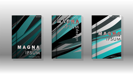 Fototapeta na wymiar Abstract cover with wave elements. book design concept. Futuristic business layout. Digital poster template. Design Vector - eps10