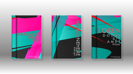 Cover book with a geometric design background