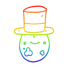 rainbow gradient line drawing cartoon posh egg