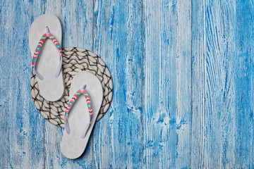 Female summer shoes.