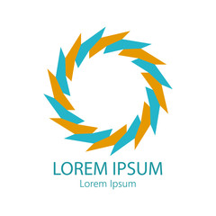 Isolated business logo with text on a with background - Vector