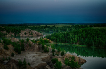 landscape with river and clouds