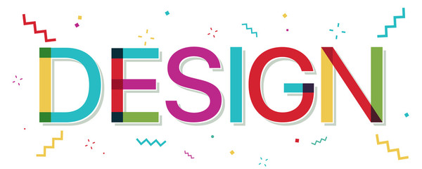 Design colorful banner with confetti