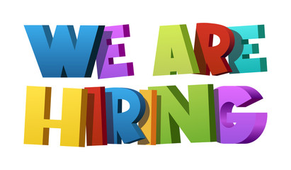 We are hiring colorful banner 