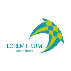 Isolated business logo with text on a with background - Vector