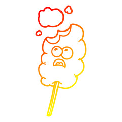 warm gradient line drawing cotton candy cartoon