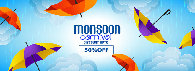 vector illustration,poster for Monsoon season, sale banner,sale 