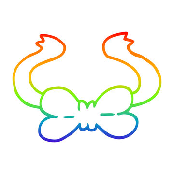 recommend clip art: rainbow gradient line drawing cartoon bow tie