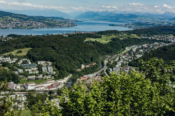 Zürich, Switzerland, aerial view of the city
