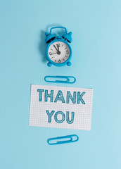 Handwriting text writing Thank You. Conceptual photo a polite expression used when acknowledging a...