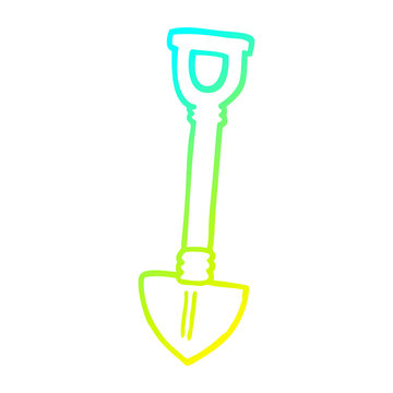 recommend clip art: cold gradient line drawing cartoon shovel