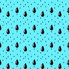 Seamless pattern composition of decorative droplets, for the decor of the fabric, vector image