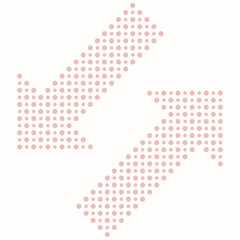 Fine dotted pink arrows. Elements for web, infographic and diagrams