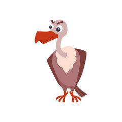 Cartoon vulture vector illustration.