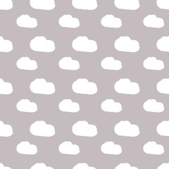 Children's decor, seamless pattern with cute cartoons, simple vector drawing