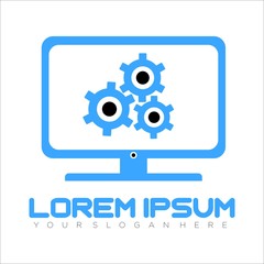 elegant computer logo design