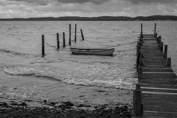 Fototapeta premium old pier at sunset