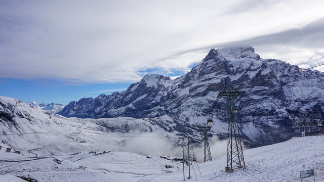 Snow on the Grindelwald,  Switzerland in Europe