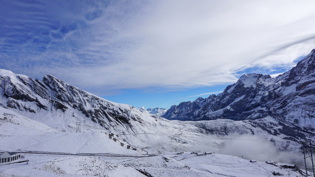 Snow on the Grindelwald,  Switzerland in Europe