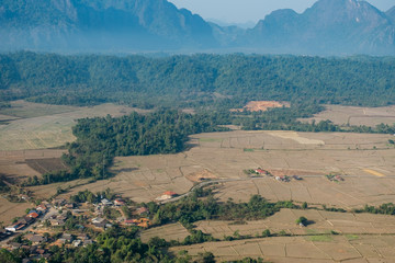 Pha Nguen mountain view in Vangvieng, Laos