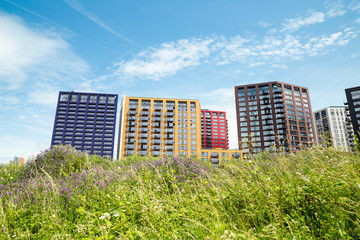 High-rise multi apartments building structures estate