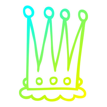 recommend clip art: cold gradient line drawing cartoon crown