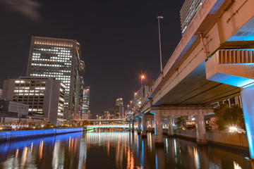 Festival of the Lights in Osaka. The winter illumination events, Midosuji Illumination and Hikari Renaissance. popular tourist attraction, travel destination for vacation