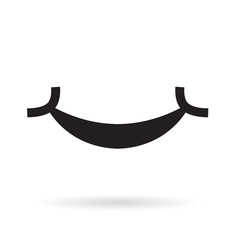 black smile icon- vector illustration