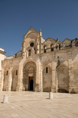 Fototapeta na wymiar San Giovanni Battista church in Matera, Italy