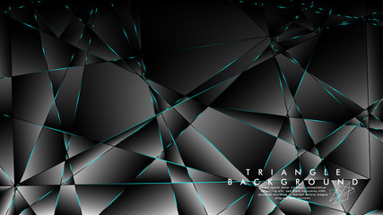 ABSTRACT BACKGROUND OF GEOMETRIC WITH luxurious polygon patterns. BLUE LIGHT triangle line