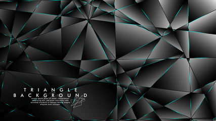 ABSTRACT BACKGROUND OF GEOMETRIC WITH luxurious polygon patterns. BLUE LIGHT triangle line