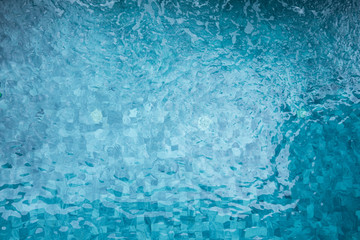 Swimming pool with water flow, Copy space, summer vacation concept.