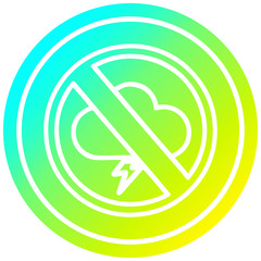 no storms circular in cold gradient spectrum