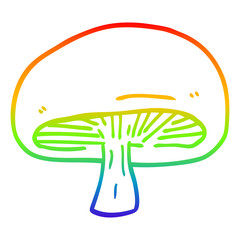 rainbow gradient line drawing cartoon chestnut mushroom