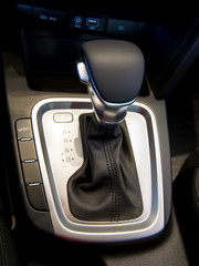Obraz premium The selector of an automatic transmission in position 