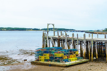 Lobster traps in Dipper Harbour, New Brunswick