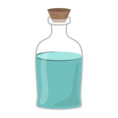 Isolated blue esscence bottle. Spa object - Vector