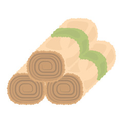 Isolated set of towels. Spa objectc - Vector