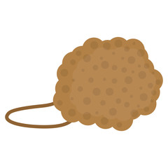Isolated bath sponge on a white background. Spa object - Vector