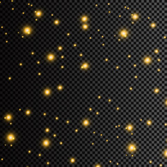 Golden glitter dots. Abstract vector dotted background