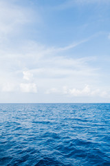 Calm Sea and Blue Sky Background in Maldives