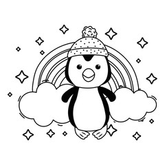 Penguin cartoon design vector illustrator