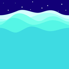 Wave Sea and Sky Background for home wallpaper with blue color kids boy girl room