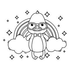 Duck cartoon design vector illustrator